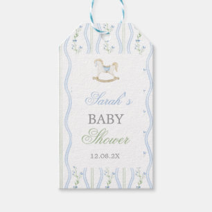 Schaukelpferd-Baby-Party Junge Geschenkanhänger