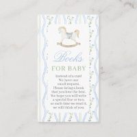 Schaukelpferd-Baby-Shower-Bücher für Baby-Karte