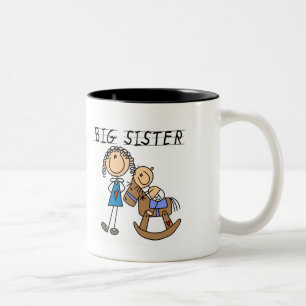 Schaukelpferd Big Sister T-Shirts und Geschenke Zweifarbige Tasse
