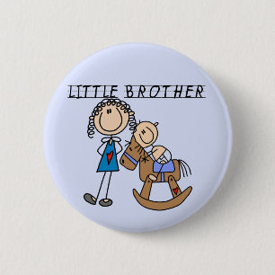 Schaukelpferd Kleiner Bruder T-Shirts Button