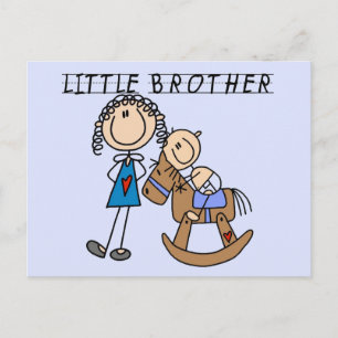 Schaukelpferd-kleiner Bruder-T-Shirts Postkarte