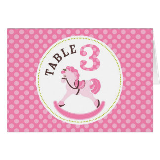 Schaukelpferd-Mädchen-Tabellen-Karte 3