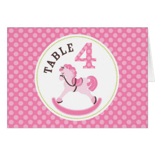 Schaukelpferd-Mädchen-Tabellen-Karte 4