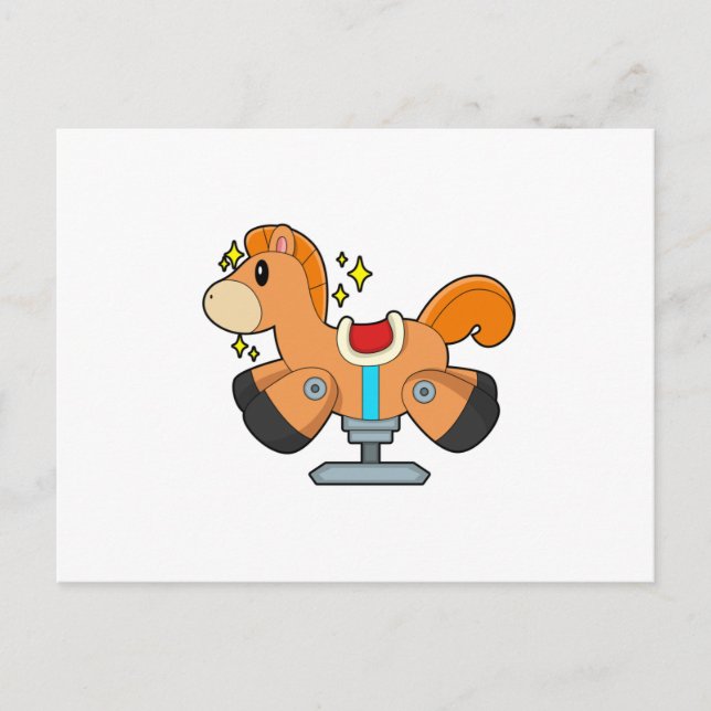 Schaukelpferd Postkarte (Vorderseite)