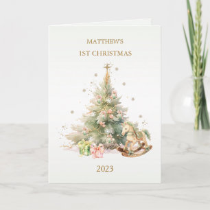 Schaukelpferd Tannenbaum Baby 1. Weihnachten