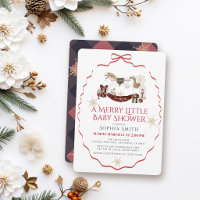 Schaukelpferd-Weihnachten Frohe kleine Baby-Party