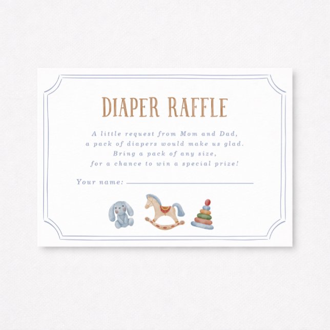 Schaukelpferd-Windel-Raffle Einladung (Von Creator hochgeladen)