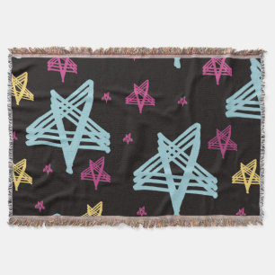 Schaukelsterne Pink Blau Schwarz Decke