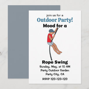 Schaukelstimmung Gute Laune Outdoor-Party Einladung