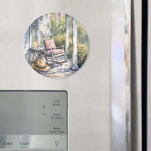 Schaukelstuhl-Szene auf der Wisteria-Veranda Magnet