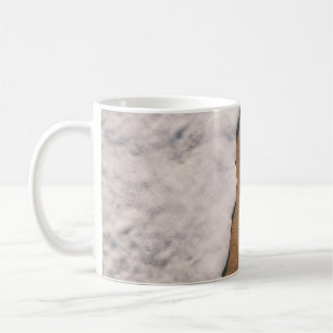 Schaum auf Sand Kaffeetasse