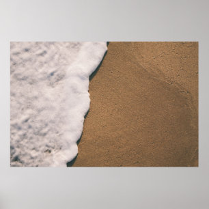 Schaum auf Sand Poster