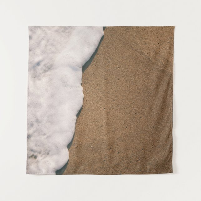 Schaum auf Sand Wandteppich (Vorderseite)