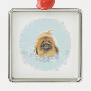 Schaumbad Silbernes Ornament
