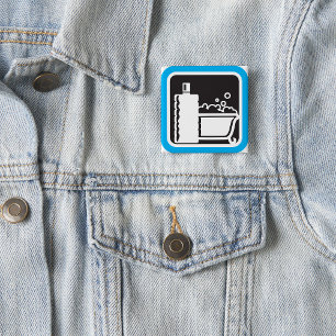 Schaumbad-Symbol Entspannendes Badezimmer-Spa Button