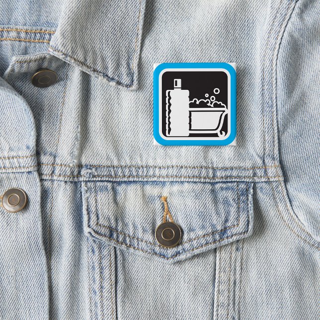 Schaumbad-Symbol Entspannendes Badezimmer-Spa Button (Von Creator hochgeladen)