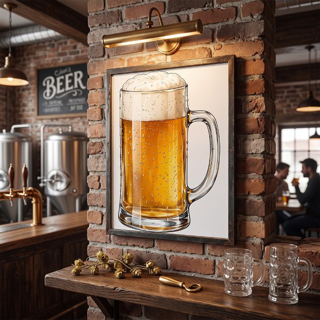 Schäumender kalter Bierkrug Trinker Poster (Von Creator hochgeladen)