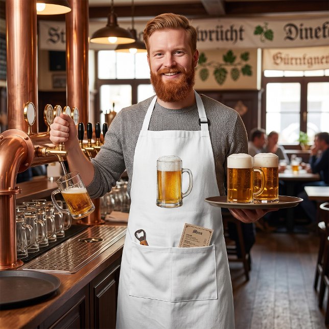 Schäumender kalter Bierkrug Trinker Schürze (Von Creator hochgeladen)