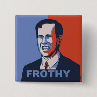 Schaumiger Santorum Knopf Button