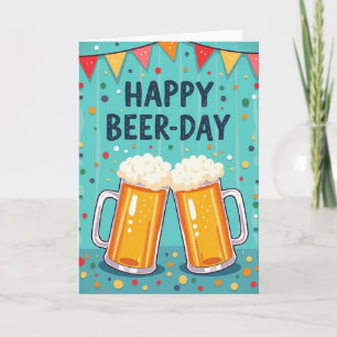 Schaumiges Bier-Cheers-Karte Karte