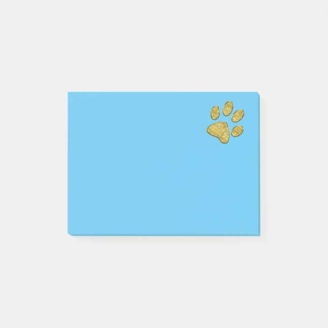 Schaumkatzenpferd - Gold Post-it Klebezettel (Vorderseite)