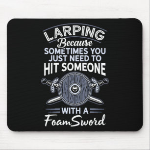 Schaumschwert Live-Action-Rollenspiel Larp-Spieler Mousepad