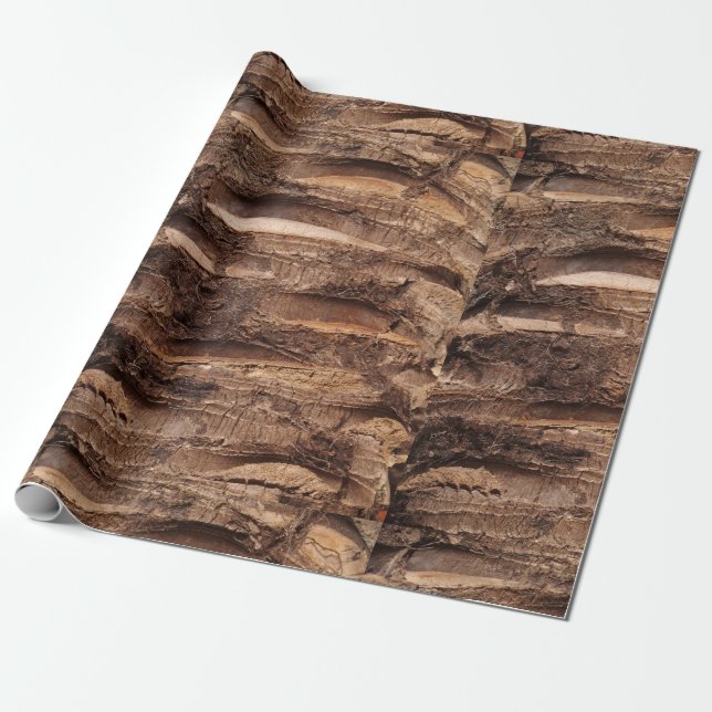 SCHAUMSPIELE: Palm Tree Bark Wrapping Paper Geschenkpapier (Ungerollt)