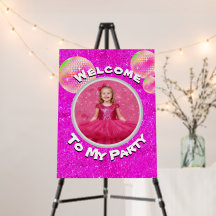 Schaumstofftafel Rosa Glitter Geburtstagsfeier Sch