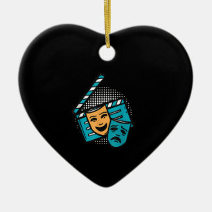Schauspiel Clapperboard Theater Maskentheater Scha Keramik Ornament