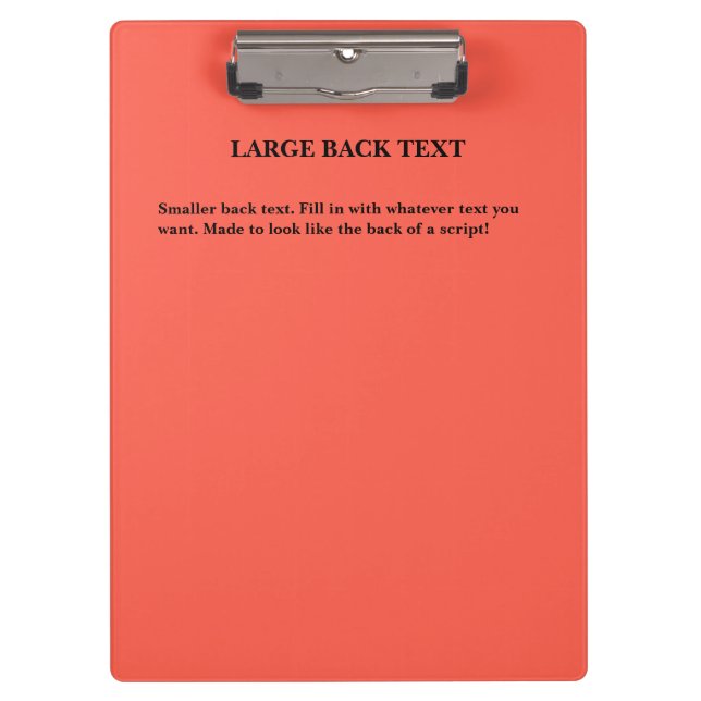 Schauspiel Edition - Skriptformatierung abspielen Klemmbrett (Vorderseite)