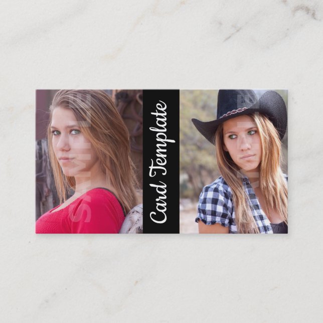 Schauspiel-Fotokartenvorlage  Visitenkarte (Vorderseite)