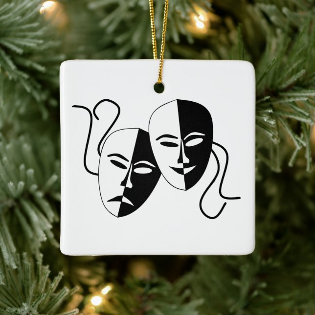 Schauspiel für einfache Drama-Comedy-Masken Keramikornament (Baum)