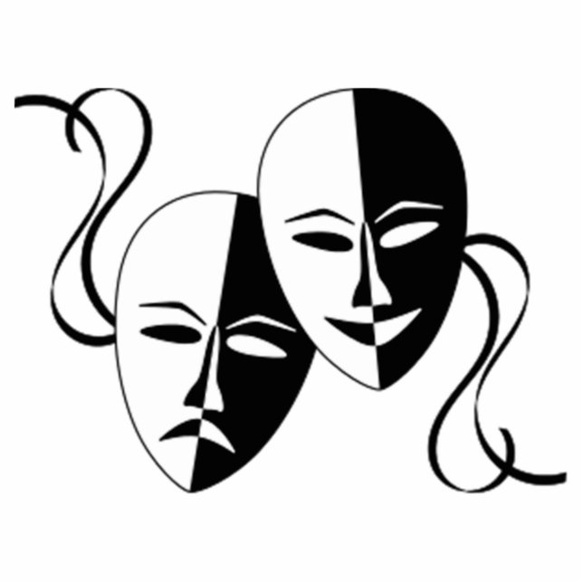 Schauspiel-Gesichter Freistehende Fotoskulptur (Vorne)