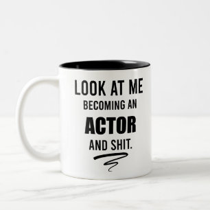 Schauspieler Abschlussfeier Lustiges Geschenk Thea Zweifarbige Tasse