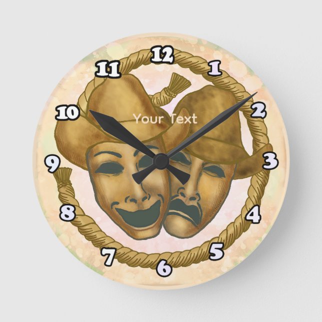 Schauspieler Cowboy Runde Wanduhr (Vorderseite)