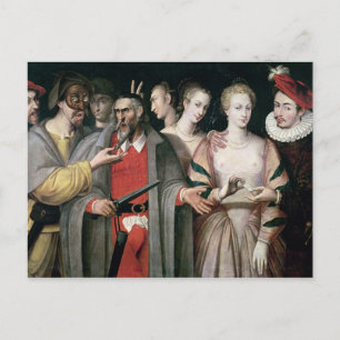 Schauspieler der Commedia dell'Arte Postkarte