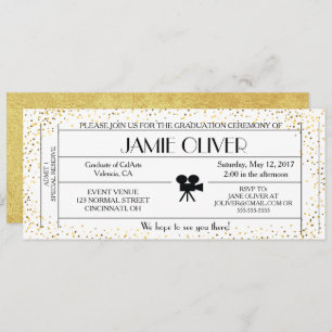 Schauspieler-/Filmthema-Abschluss-Kartenmitteilung Einladung