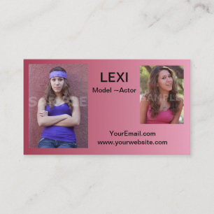 Schauspieler-Geschäfts-Kartenheadshots-Foto-Karte Visitenkarte