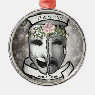 Schauspieler-Halbmasken Ornament Aus Metall