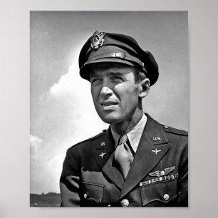 Schauspieler Jimmy Stewart - WW2 Serien mit dem US Poster
