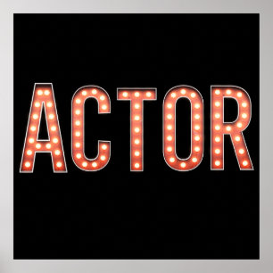 Schauspieler Marquee Lights Poster