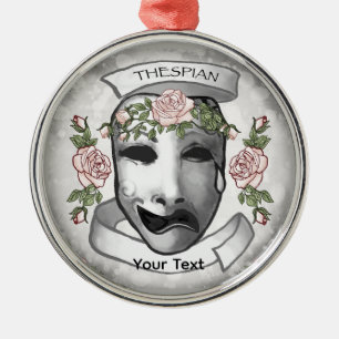 Schauspieler Masken Ornament Aus Metall