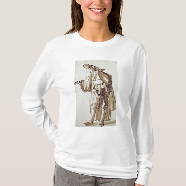Schauspieler mit einem Breit-eingefaßten Hut T-Shirt (Vorderseite)