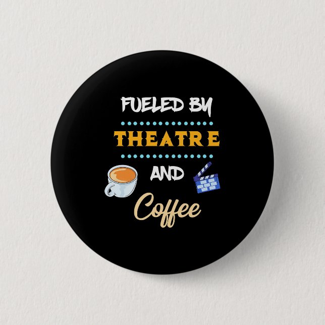 Schauspieler mit Theaterkaffee Button (Vorderseite)