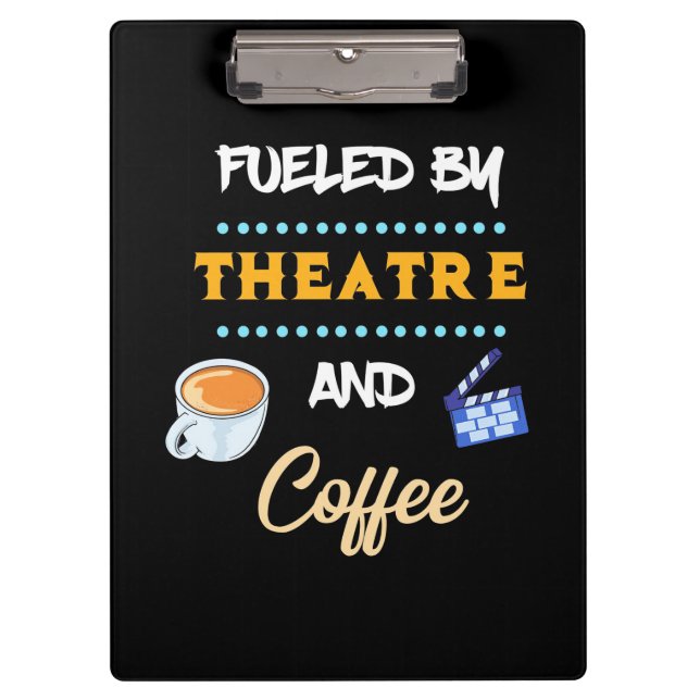 Schauspieler mit Theaterkaffee Klemmbrett (Vorderseite)