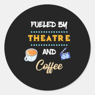 Schauspieler mit Theaterkaffee Runder Aufkleber