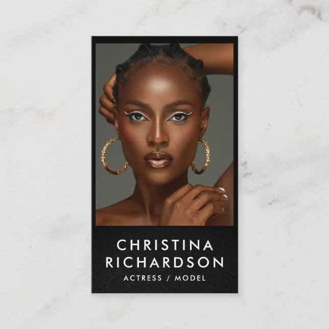 Schauspieler Model Dancer Foto trendy zeitgenössis Visitenkarte (Vorderseite)