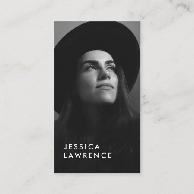 Schauspieler Modelle Headshot Foto einfache Fotogr Visitenkarte (Vorderseite)