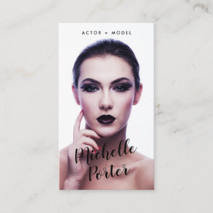 Schauspieler modelliert moderne Fotografie des Visitenkarte