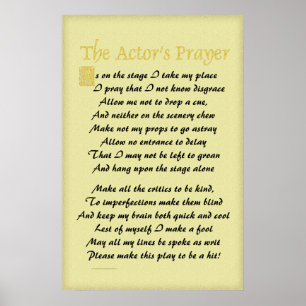 Schauspieler-Plakat Poster